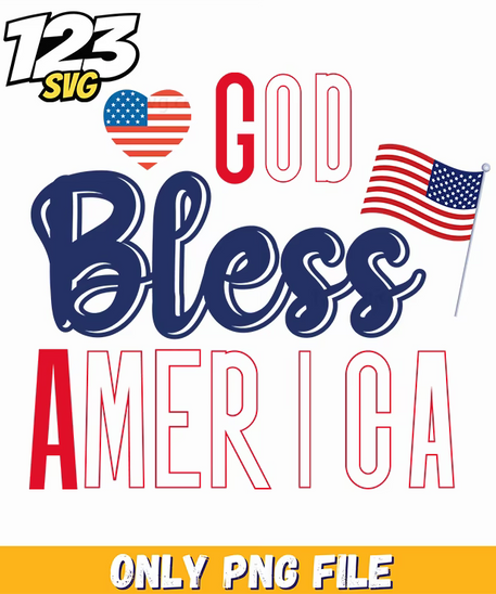 god bless america png, american flag png images, god bless america clipart - 123SVG Store