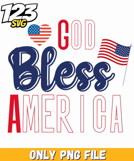 god bless america png, american flag png images, god bless america clipart - 123SVG Store