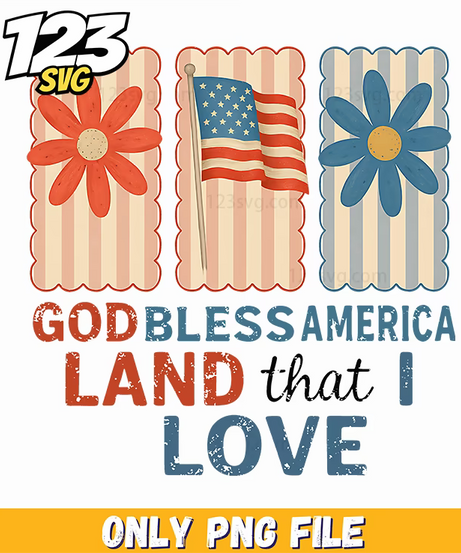 god bless america stars png, 4th july svg, american flag svg - 123SVG Store