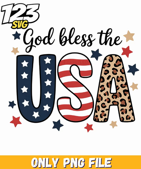 god bless the usa leopard png 2, patriotic leopard png 2, usa leopard silhouette png - 123SVG Store