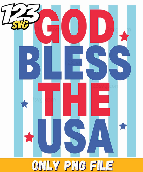 god bless the usa png 2, god bless america png, patriotic prayer png - 123SVG Store