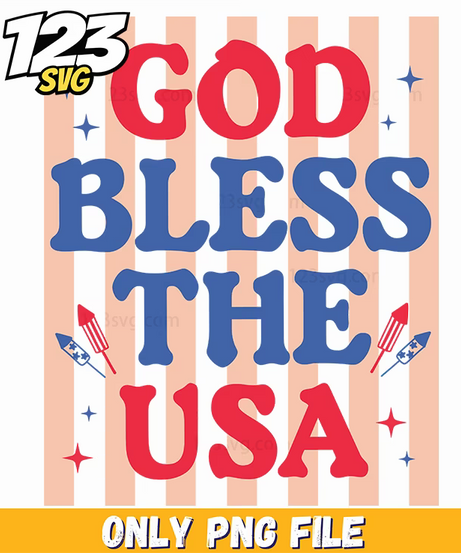 god bless the usa png, patriotic prayer png, usa pride png - 123SVG Store