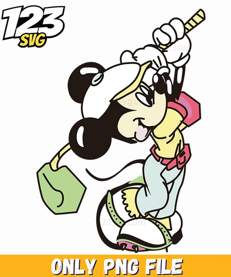 goofy vintage png, goofy retro christmas png, goofy playing with colorful puzzle pieces png image - 123SVG Store