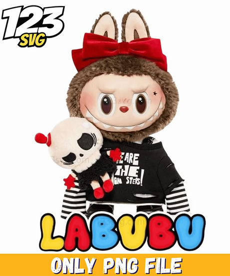 gothic labubu doll png, labubu doll png, labubu gothic doll - 123SVG Store