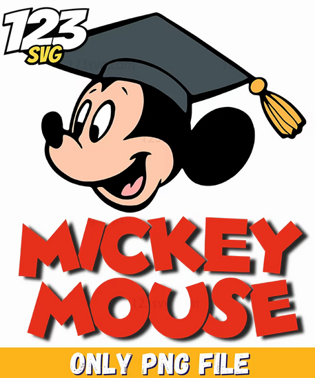 graduation mickey mouse png, mickey graduation png, mickey mouse png - 123SVG Store