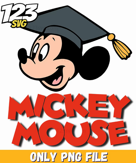graduation mickey mouse png, mickey graduation png, mickey mouse png - 123SVG Store