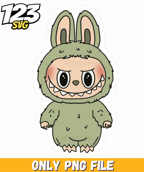green bunny labubu png, labubu png, labubu character - 123SVG Store