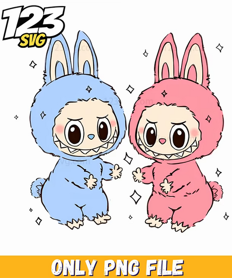 green devil labubu png, labubu streetwear design png, cartoon characters labubu png - 123SVG Store