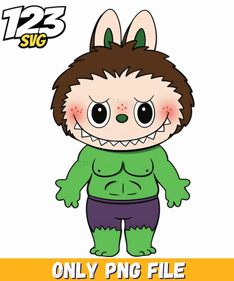 green hulk labubu png, labubu hulk images, labubu hulk png - 123SVG Store