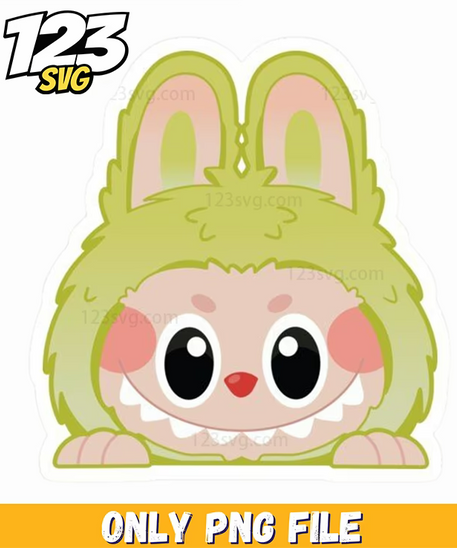 green mini bunny png, cute mini bunny clipart, cute bunny png transparent - 123SVG Store