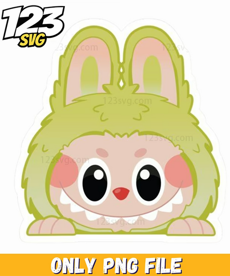 green mini bunny png, cute mini bunny clipart, cute bunny png transparent - 123SVG Store