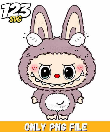 green monster labubu png, light green labubu png, labubu clothes png - 123SVG Store