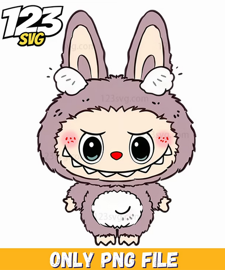 green monster labubu png, light green labubu png, labubu clothes png - 123SVG Store