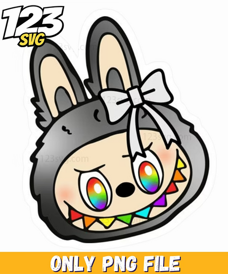 grey bunny face sticker png, bunny face sticker, bunny sticker png - 123SVG Store