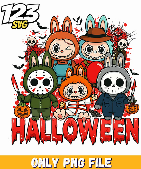 halloween horror character bundle png, halloween horror characters, halloween character images - 123SVG Store
