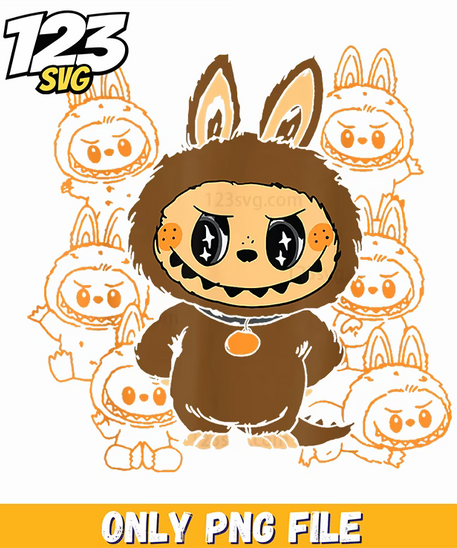 halloween labubu png, labubu png halloween coloring, halloween labubu printable - 123SVG Store