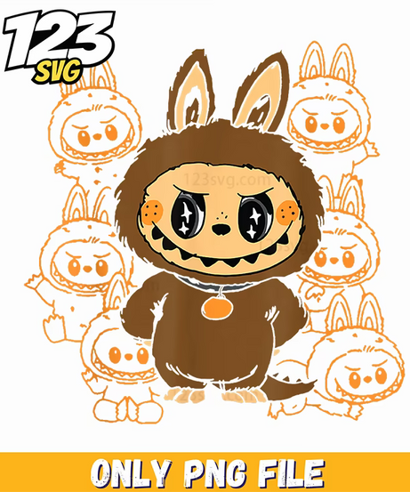 halloween labubu png, labubu png halloween coloring, halloween labubu printable - 123SVG Store