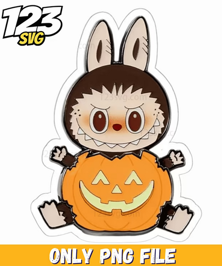 halloween pumpkin labubu png, labubu png halloween pumpkin, halloween pumpkin png labubu - 123SVG Store