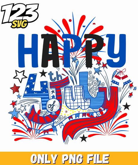 happy 4th of july fireworks rockets stars png, fourth of july fireworks images, 4th of july fireworks and sparklers - 123SVG Store