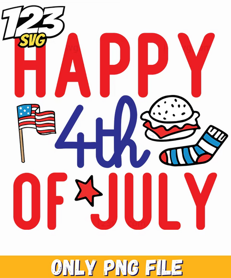 happy 4th of july flag hamburger socks stars png, 4th of july flag socks, hamburger socks with stars - 123SVG Store