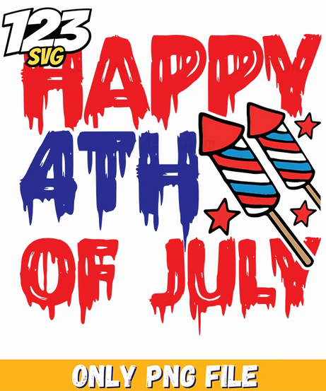 happy 4th of july rockets stars png, fourth of july fireworks rockets, 4th of july rockets and stars - 123SVG Store