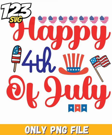 happy 4th of july uncle sam hat flags bunting png, patriotic uncle sam hat 4th of july, uncle sam hat 4th july celebration - 123SVG Store