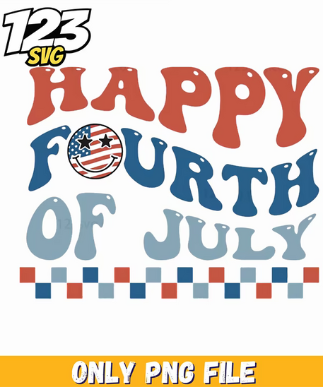 happy fourth of july checkerboard png, happy fourth of july png, 4th of july png - 123SVG Store