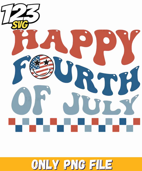 happy fourth of july checkerboard png, happy fourth of july png, 4th of july png - 123SVG Store