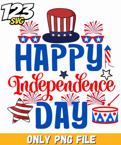 happy independence day uncle sam hat fireworks drum png, uncle sam hat independence day, independence day uncle sam hat png - 123SVG Store