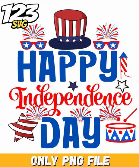 happy independence day uncle sam hat fireworks drum png, uncle sam hat independence day, independence day uncle sam hat png - 123SVG Store