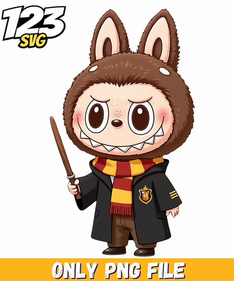 harry potter labubu png, wizarding world of harry potter, harry potter labubu - 123SVG Store