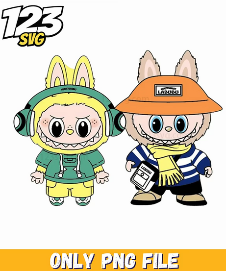 headphones labubu duo png, labubu duo gaming, labubu duo headphones - 123SVG Store