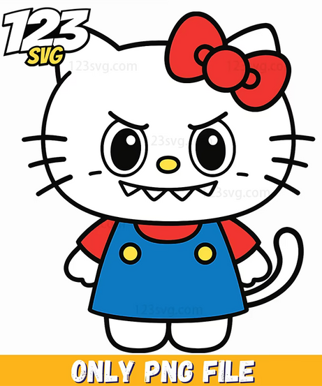 hello kitty monster png, hello kitty monster cute, monster high hello kitty - 123SVG Store