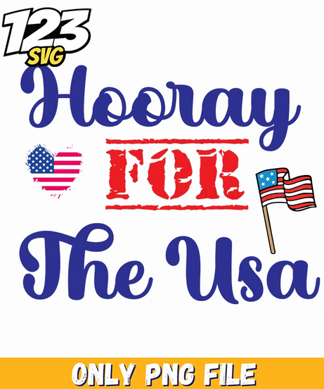 hooray for the usa hearts flags png, usa heart flags, usa heart flag - 123SVG Store