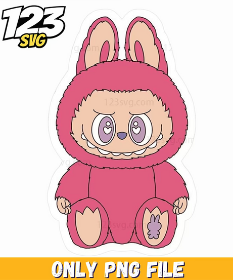 hot pink labubu png, labubu png download, labubu png images - 123SVG Store