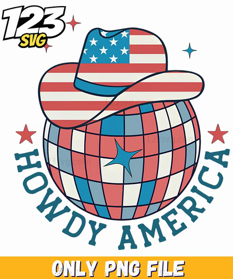 howdy america cowboy hat disco png, cowboy hat bunny png, cowboy hat design png - 123SVG Store