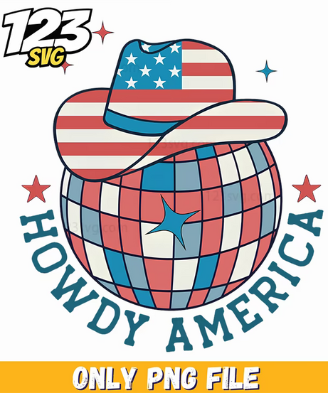 howdy america cowboy hat disco png, cowboy hat bunny png, cowboy hat design png - 123SVG Store