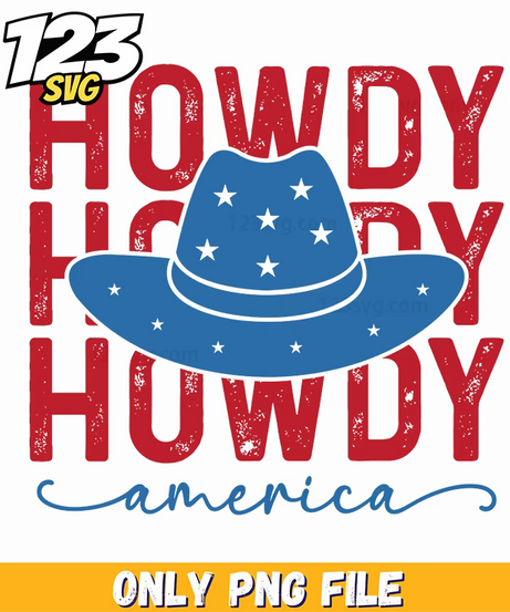 howdy america yall png, howdy america png, usa pride png - 123SVG Store