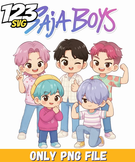 huntrix fan art, kpop band manhwa png, huntrix team members png - 123SVG Store