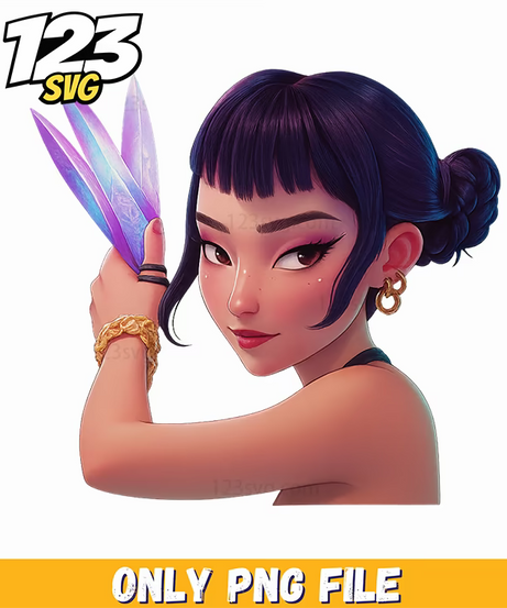 huntrix girls rumi mira zoey kpop hunter png 2, kpop rumi zoey mira, zoey mira kpop png - 123SVG Store