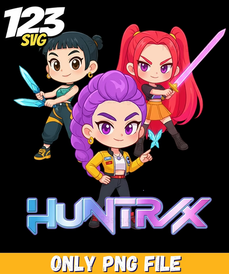 huntrix kpop png, kpop band manhwa png, huntrix kpop demon hunters png - 123SVG Store