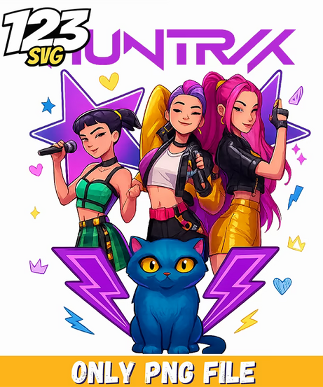 huntrix png transparent, kpop demon hunters, huntrix and saja png - 123SVG Store