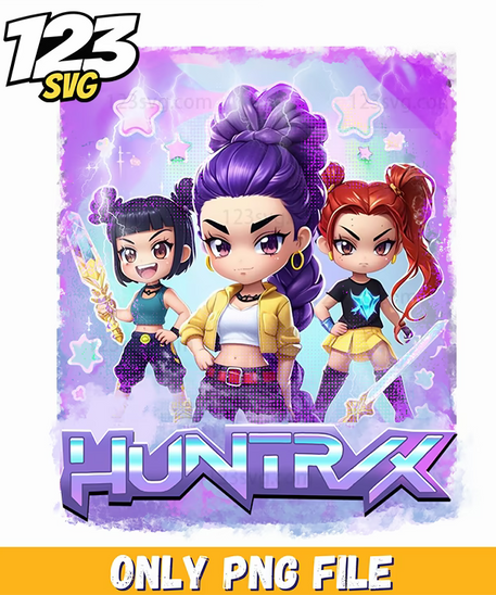 huntrix rumi png, kpop demon png, demon hunters png - 123SVG Store