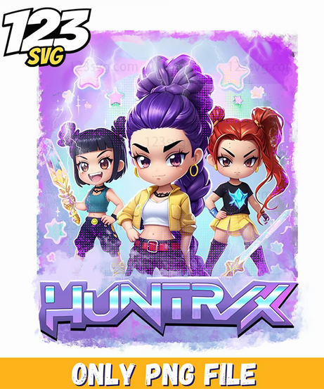 huntrix rumi png, kpop demon png, demon hunters png - 123SVG Store