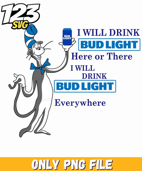 i will drink bud light funny dr seuss png, funny zoey christmas png, funny design of kpop band png - 123SVG Store