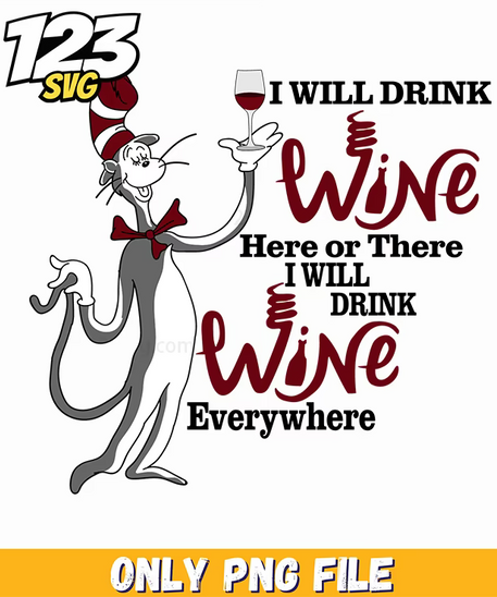 i will drink wine funny dr seuss png, funny zoey christmas png, funny design of kpop band png - 123SVG Store
