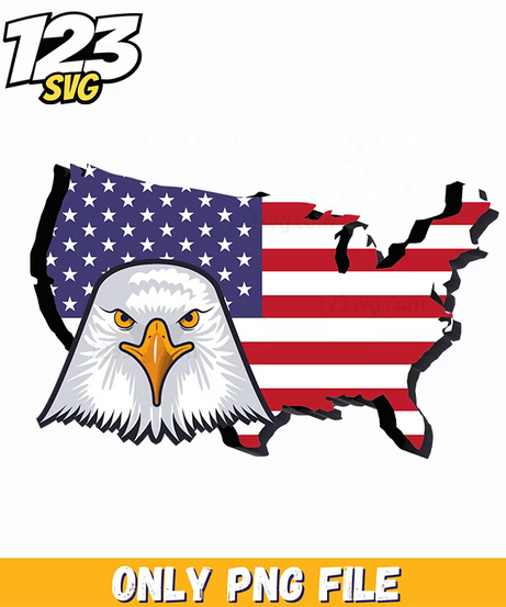 independence day map silhouette eagle png, thanksgiving day png, kpop band mascot png - 123SVG Store