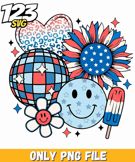 independence disco ball smiley pack png, disco ball smiley emojis, disco ball emojis - 123SVG Store