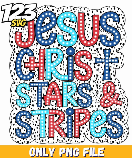 jesus crst stars stripes bubble png, patriotic bubble images, us flag bubble png - 123SVG Store