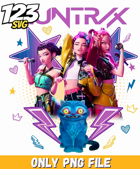 k pop demon hunter 2, kpop demon hunter png, demon hunter kpop - 123SVG Store